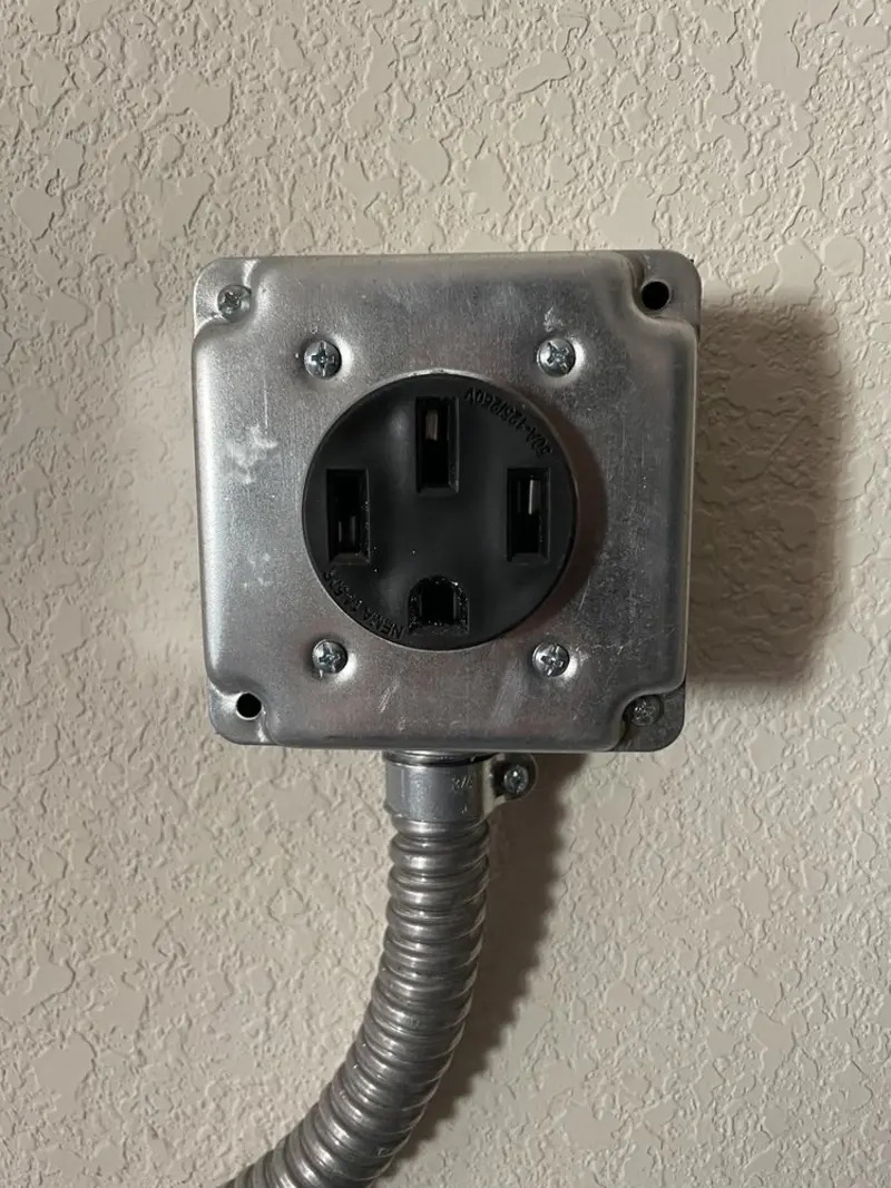 NEMA 14-50 outlet installed for Electrical Panel Upgrade in West Bend